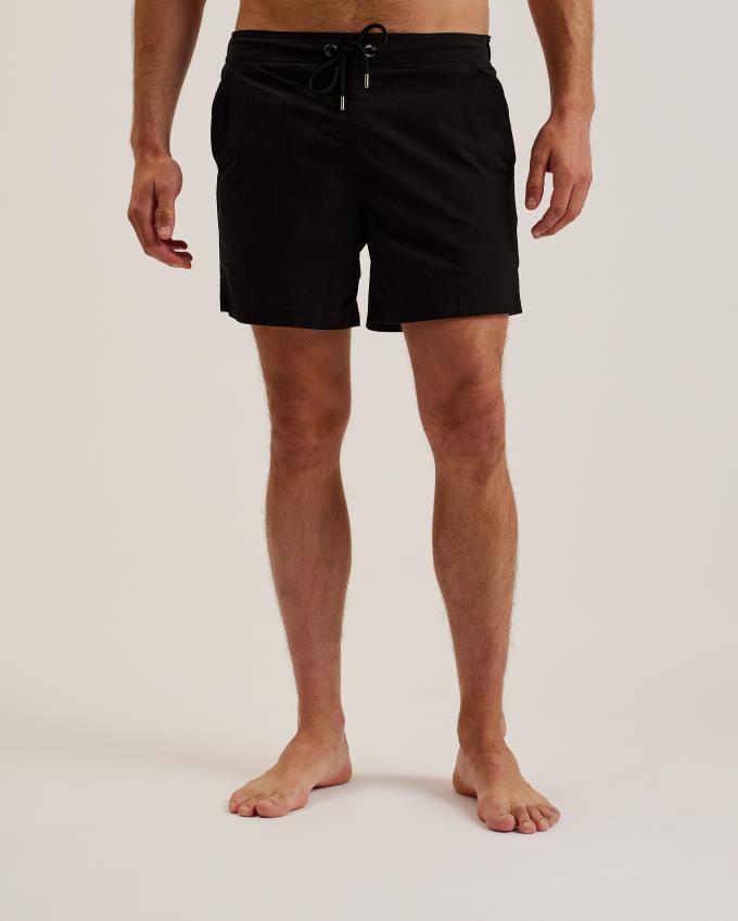 Short Ted Baker Plain Textured Swim Noir Homme | YTE-72195485